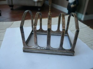 ANTIQUE STERLING SILVER TOAST RACK HM 1908 GOLDSMITHS & SILVERSMITHS CO LONDON - Picture 1 of 9