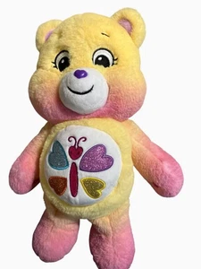 Care Bears 14" Calming Heart Bear Plush Toy Pink Yellow - Picture 1 of 11