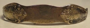 Bracciale Vintage Wm A Rogers Oneida Floreale Argento Placcato Cucchiaio 2,5" Incrocio - Foto 1 di 21