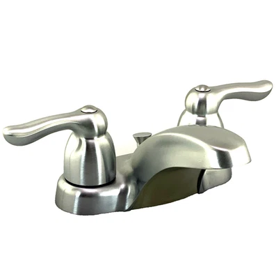 MOEN Chateau 4″ Brushed Chrome 2-Handle Centerset Bathroom Faucet 4925BC READ - Image 1 of 4