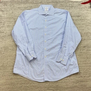 Camisa Oxford Brooks Brothers de Colección 17.5 - 4/5 Azul Blanco Vestido Nogal Exterior - Imagen 1 de 11