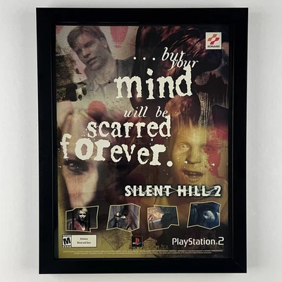 Framed 2001 Silent Hill 2 Promo Ad/Poster - Vintage PS2 PlayStation Art - Horror - Image 1 of 4