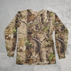 Ranger Camo Shirt Mens M Brown Realtree APG Long Sleeve Crewneck Classic Retro - Picture 1 of 6