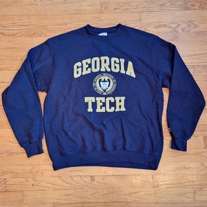 Georgia Tech Champion Eco Sweatshirt mit Rundhalsausschnitt College Seal Erwachsene Large - Bild 1 von 5
