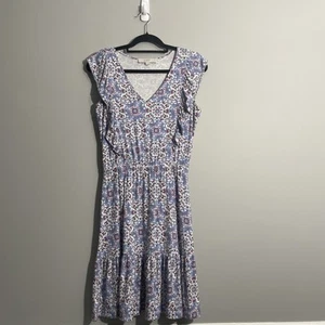 LOFT Women’s Dress Paisley Print Tiered Casual Chic Boho Size Small - Picture 1 of 10