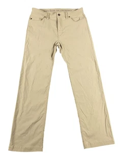Pantalone prAna uomo 36x32 kaki slim fit nylon elasticizzato escursionismo viaggio 5 tasche - Foto 1 di 10