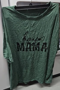 T-shirt verde shein "Boy Mama" - taglia 3XL - usata in ottime condizioni - Foto 1 di 2