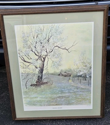 RARO Larry Dodson "Peaceful Meadow" Impresión Firmada Limitada "32 x 26.75" Foto 1 de 4