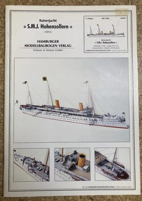 Kartonmodell "S.M.J. Hohenzollern", Hamburger Modellbaubogen Verlag, 1/250 - Bild 1 von 2