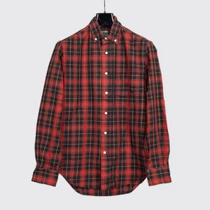 Gitman Vintage Shirt Size 14.5 Red Check Interwoven Japanese Twill - Picture 1 of 2