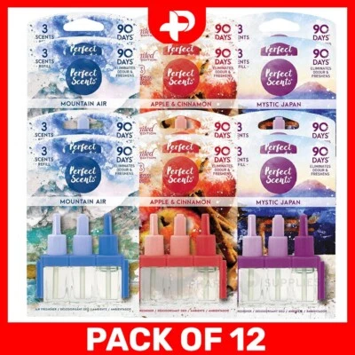 PERFECT SCENTS 12 ricariche plug-in Febreze 3Volution profumi perfetti deodoranti - 3 profumi