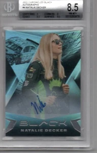 2022 PANINI CHRONICALES BLACK AUTOGRAPHS NATALIE DECKER CARD#4 NM-MT8.5 BGS WOW - Picture 1 of 4