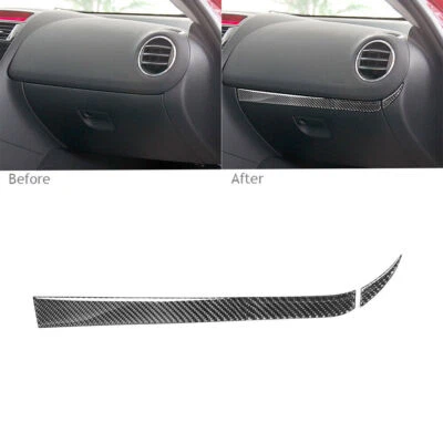 Cubierta de panel de tablero de instrumentos copiloto de fibra de carbono 2 piezas para Mazda RX8 RX-8 2004-08 Foto 1 de 4