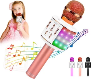 Microfono Karaoke 4 in 1 Bluetooth Wireless Portatile Altoparlante ricaricabile - Picture 1 of 3