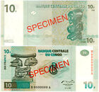 Congo Democratic Republic 10 Francs P#87s (1997) SPECIMEN Mint UNC