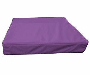 pb311t Purple Faux Leather Skin 3D Box Square Sofa Seat Cushion Cover*Custom Siz