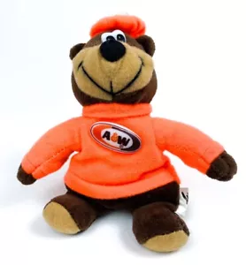 Vintage 1997 Alpha Kids A&W Rootbeer Bear Rootbear Advertising Plush Doll Toy - Picture 1 of 2
