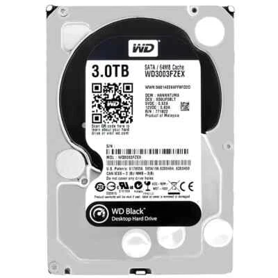 Western Digital Black WD3003FZEX 3TB 3.5" 7.2K SATA Internal Desktop Gaming HDD