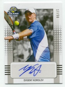 EVGENY KOROLEV 2018 Leaf Grand Slam Tennis AUTOGRAPH #17/50 Auto