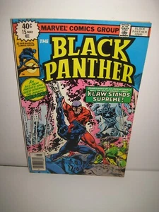 BLACK PANTHER #15 1979 Final issue! KLAW & the AVENGERS APPEARANCE! BRONZE - Picture 1 of 2