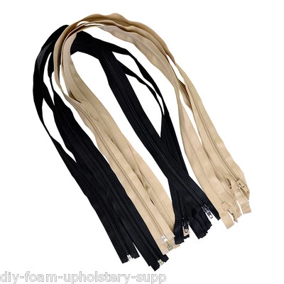 BAG MAKING - TRAY POUCH ZIP 10" to 36" OPEN ENDED ZIP Choice of Colour & Length