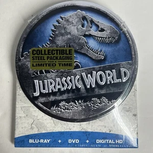 Jurassic World [Blu-ray/DVD/Digital, 2-Disc Set, Collectors Tin] NEW SEALED - Picture 1 of 6
