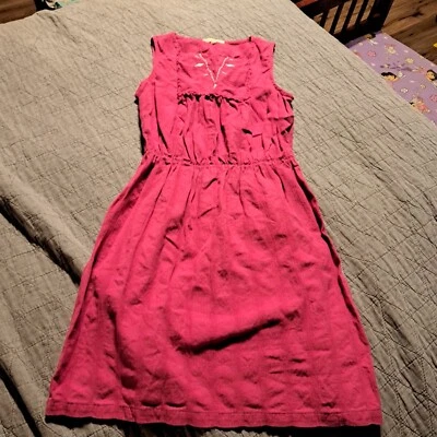 Elegante Vestido Bordado Magenta Copper Key Niña  Foto 1 de 4