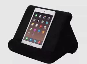 Black iPad Laptop Holder Stand - Multi-Angle Soft Pillow Cushion for Tablet Phon - Picture 1 of 4