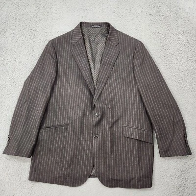 Abrigo Deportivo Joseph Abboud Para Hombre 48L Marrón Rayas Delgado Botón Colombo Italia Tela Foto 1 de 4