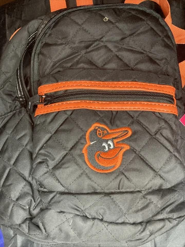 FOCO MLB Baltimore Orioles Unisex Black Quilted Mini Backpack NEW w/Tags Cover