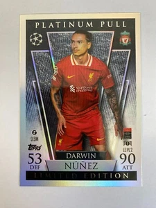 TOPPS MATCH ATTAX 2024-2025 24/25 DARWIN NUNEZ PLATINUM PULL - Imagen 1 de 2