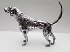 Metal Dog Table Top Statue Coonhound Foxhound Figurine Sculpture