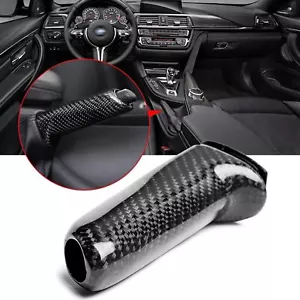 Carbon Fiber Handbrake Brake Handle Cover FOR BMW E46 E90 E92 F30 F32 F80 BK , - Bild 1 von 8