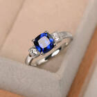 925 Sterlingsilber Handmade Zertifiziert 325 Blau Saphir Geschenk Ring Fur Sie