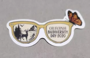 Pegatina de gafas de sol California Biodiversity Day 2020 - libro de recortes de viajes para turistas - Imagen 1 de 2