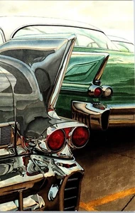 Postcard Art Card of Classic Cars ~ Art Card - Picture 1 of 4