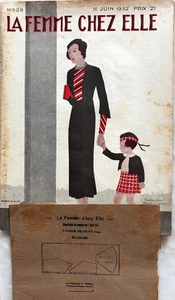 La Femme Chez Elle Nr. 528 vom 1. Juni 1932 Modemagazin + ihr Schnittmuster - Bild 1 von 5
