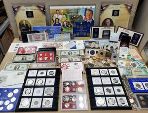 Estate Sale HUGE Auction Lot + Proofs & Mint Sets, Silver Coins, Medals, Foreign - Picture 1 of 24