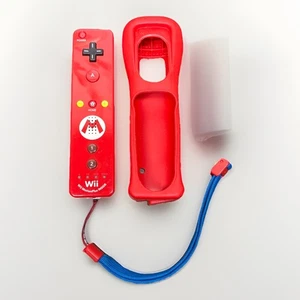 Nintendo Wii Motion Plus Mario Remote Controller Limited Edition Red with Sleeve - Picture 1 of 10