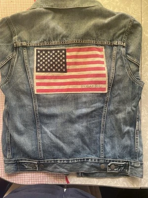 Ralph Lauren POLO,American Flag  Denim Jacket. Excellent Condition. Oversized Sm - Image 1 of 4