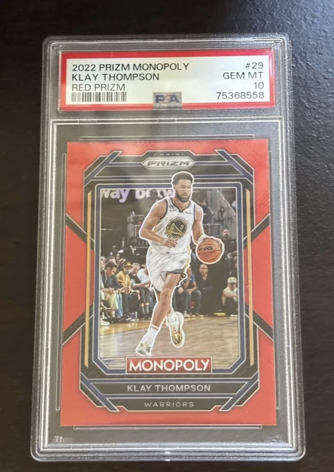 2022 Panini Prizm Monopoly Red #29 Klay Thompson Warriors /99 PSA 10 - Image 1 of 1
