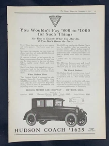 Anuncio de revista - 1923 - Hudson Motor Car Co. - Coach - Imagen 1 de 1