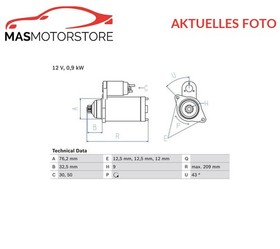 MOTOR ANLASSER STARTER BOSCH 0 986 019 890 P F&Uuml;R VW GOLF IV 1.4 16V,1.8,1.6