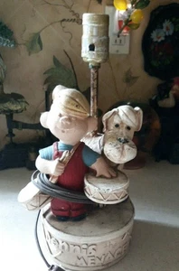 Vintage 1967 Dennis the Menace Lampe Hall Syndikat Hund Ruff Trommler Dekor TLC  - Bild 1 von 10