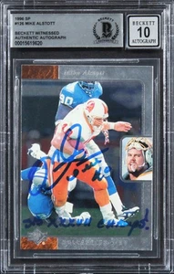 Bucs Mike Alstott "XXXVII Champs!" Signed 1996 SP #126 RC Card Auto 10! BAS Slab - Picture 1 of 2