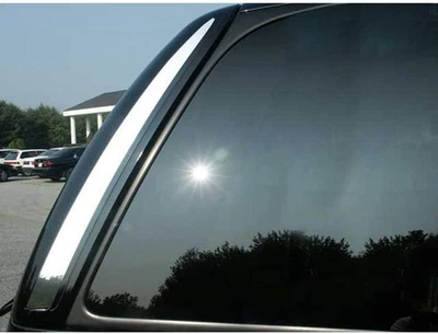 2pc. Luxury FX Stainless Steel Rear Window Trim for 2002-06 Cadillac Escalade 4D - Image 1 of 4