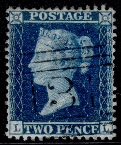 GB QV SG34, 2d blue plate 5 LC14, FINE USED. Cat £50. LL - Picture 1 of 1