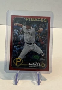2024 Topps Update Series - Rookie Debut Paul Skenes #US288 Red Crackle Foilboard - Bild 1 von 2