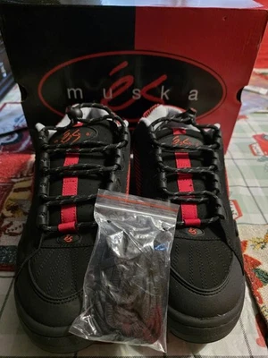 ZAPATOS SKATEBOARDING CHAD MUSKA - ¡Negro/rojo Talla 11.5! RARO edición limitada LE Foto 1 de 4