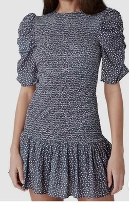 Vestido French Connection Mujer Verde Volantes Estampado Floral Talla XS NUEVO CON ETIQUETAS $138 NUEVO Foto 1 de 4